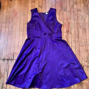 Elegant Purple Sleeveless Dress